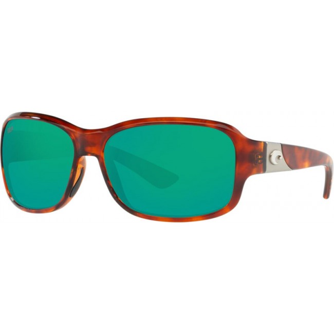 Costa Inlet Sunglasses Tortoise Frame Green Lens