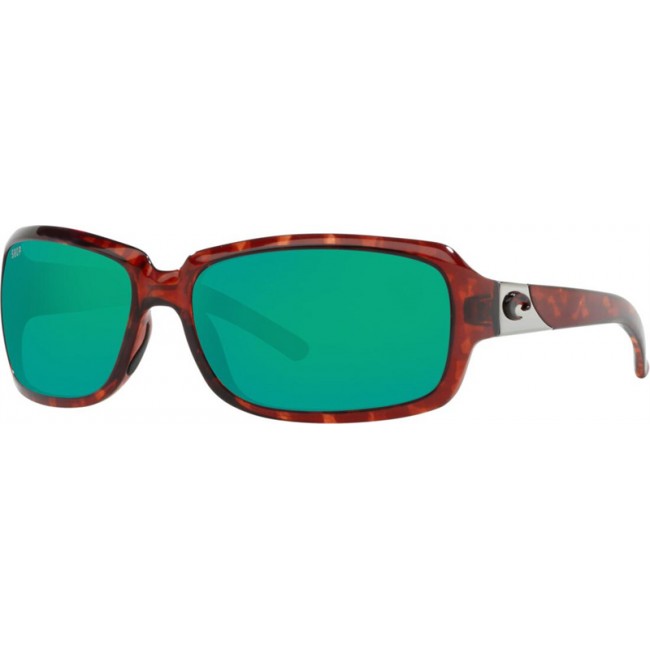 Costa Isabela Sunglasses Tortoise Frame Green Lens