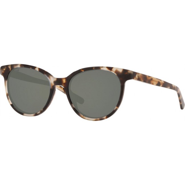 Costa Isla Sunglasses Shiny Tiger Cowrie Frame Grey Lens