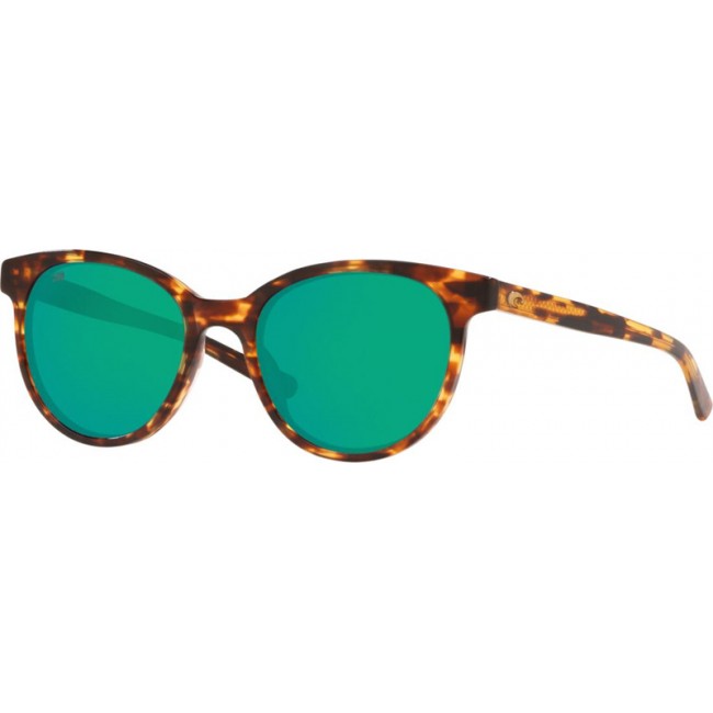 Costa Isla Sunglasses Tortoise Frame Green Lens