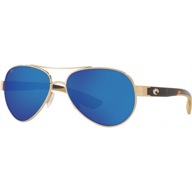 Costa Loreto Sunglasses Rose Gold Frame Blue Lens