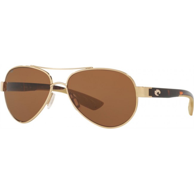 Costa Loreto Sunglasses Rose Gold Frame Copper Lens