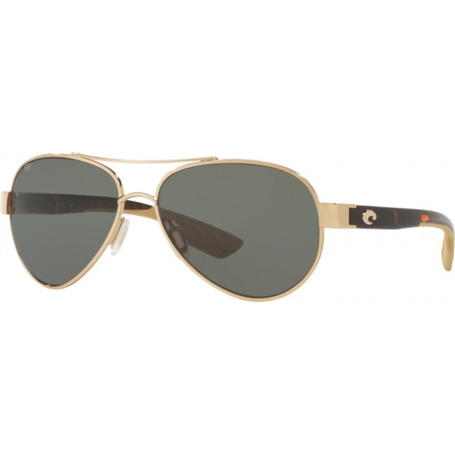 Costa Loreto Sunglasses Rose Gold Frame Grey Lens