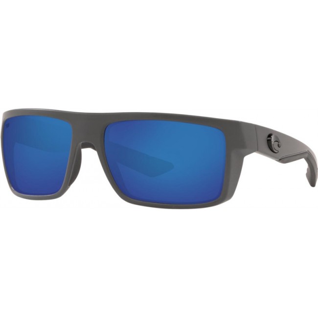 Costa Motu Sunglasses Matte Gray Frame Blue Lens