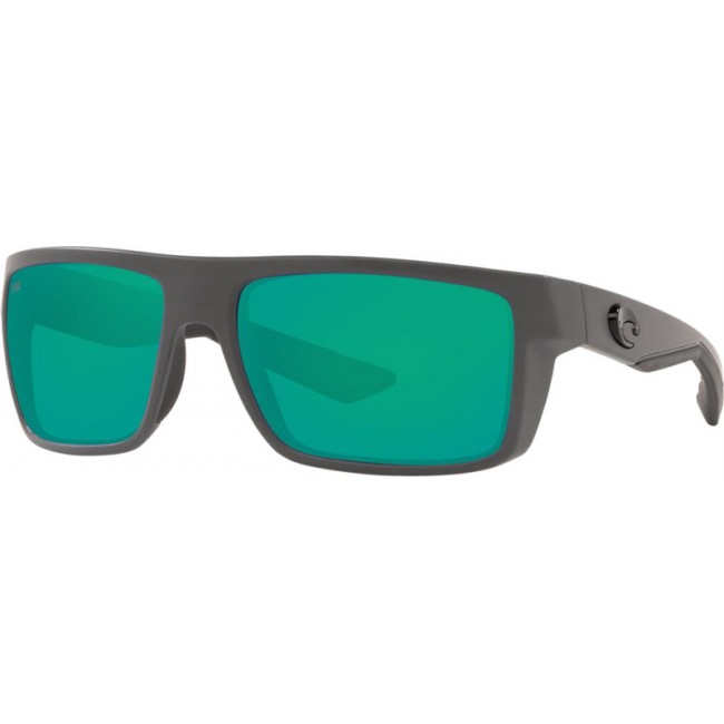 Costa Motu Sunglasses Matte Gray Frame Green Lens