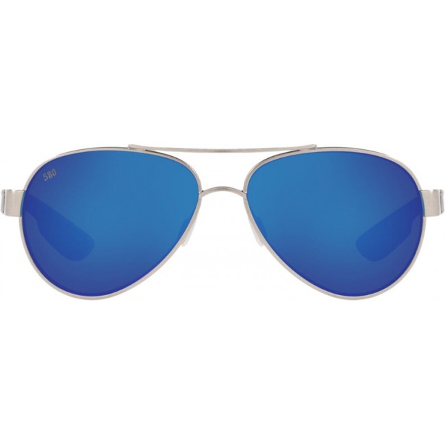 Costa Ocearch Loreto Sunglasses Ocearch Brushed Silver Frame Blue Lens
