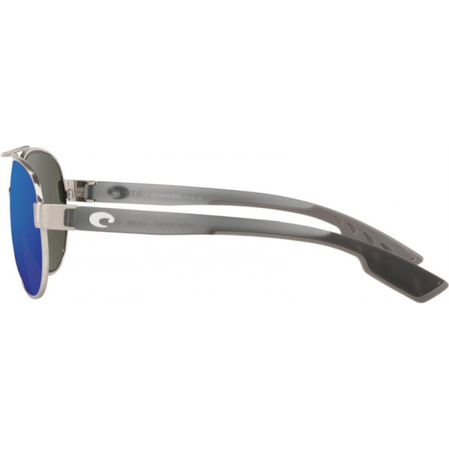 Costa Ocearch Loreto Sunglasses Ocearch Brushed Silver Frame Blue Lens