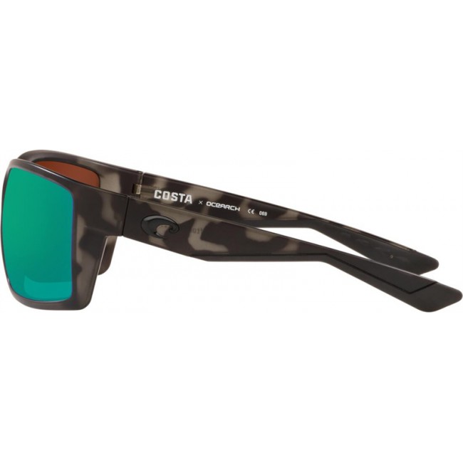 Costa Ocearch Reefton Sunglasses Tiger Shark Ocearch Frame Green Lens