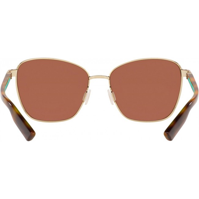 Costa Paloma Sunglasses Shiny Gold Frame Copper Lens