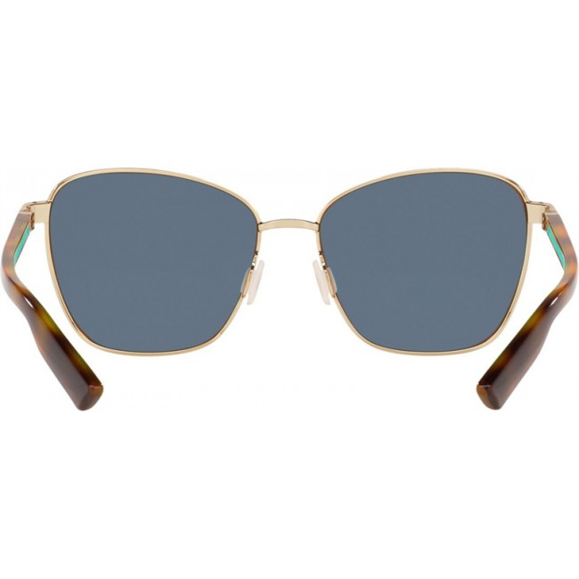 Costa Paloma Sunglasses Shiny Gold Frame Grey Lens