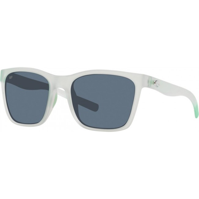 Costa Panga Sunglasses Matte Seafom Crystal Frame Grey Lens