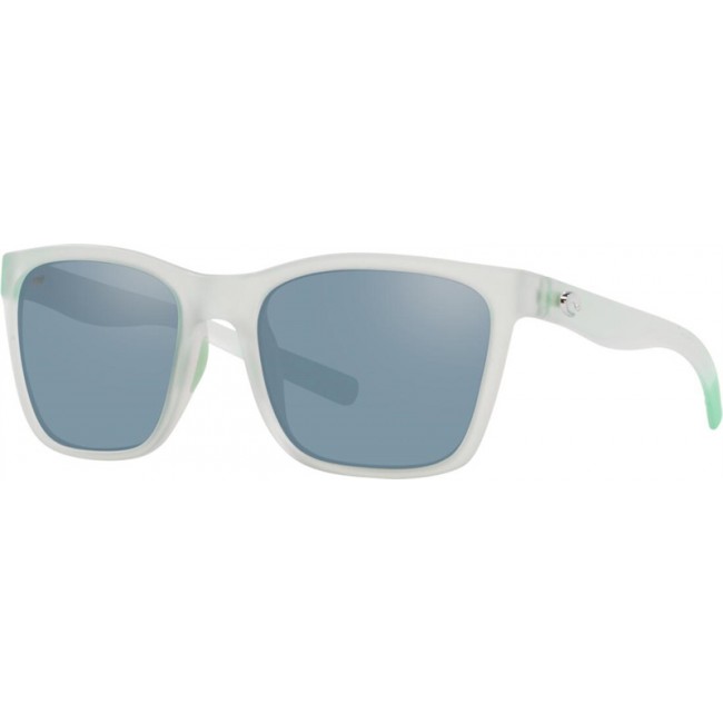 Costa Panga Sunglasses Matte Seafom Crystal Frame Grey Silver Lens