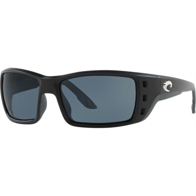 Costa Permit Sunglasses Matte Black Frame Grey Lens