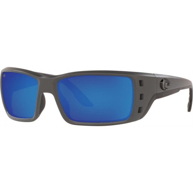 Costa Permit Sunglasses Matte Gray Frame Blue Lens