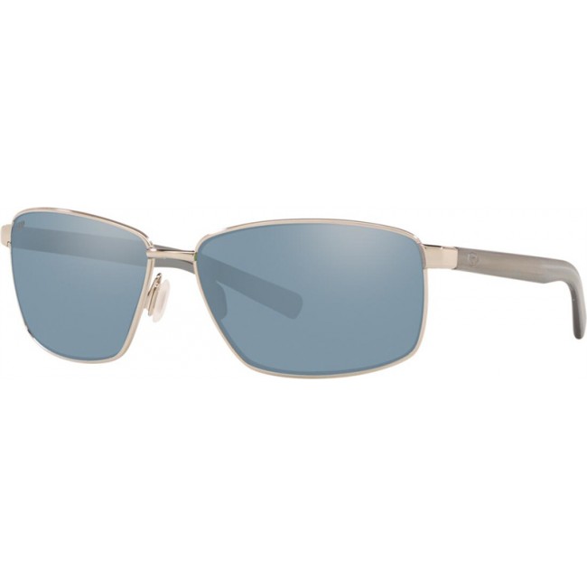 Costa Ponce Sunglasses Silver Frame Grey Silver Lens