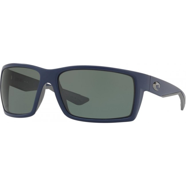 Costa Reefton Sunglasses Matte Blue Frame Grey Lens