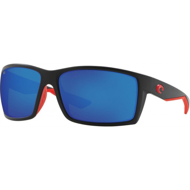 Costa Reefton Sunglasses Race Black Frame Blue Lens