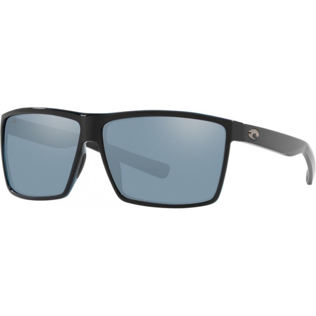 Costa Rincon Sunglasses Shiny Black Frame Grey Silver Lens