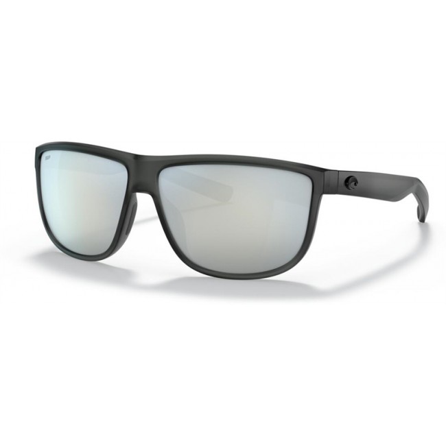 Costa Rincondo Sunglasses Matte Smoke Crystal Frame Grey Silver Lens