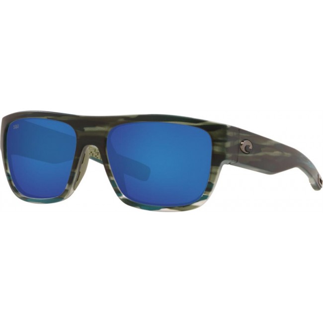 Costa Sampan Sunglasses Matte Reef Frame Blue Lens