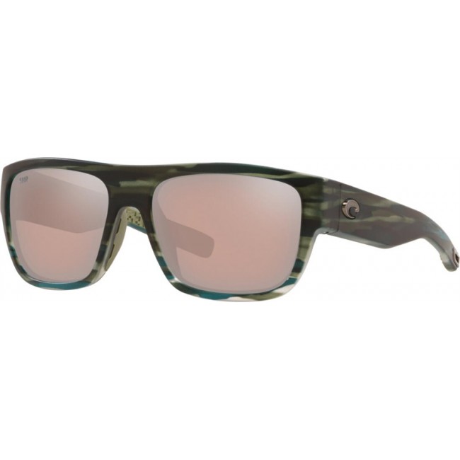 Costa Sampan Sunglasses Matte Reef Frame Copper Silver Lens