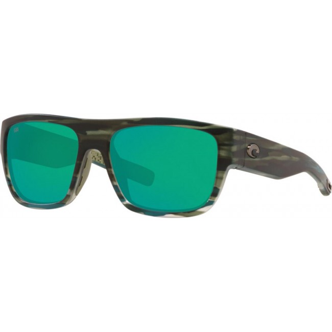 Costa Sampan Sunglasses Matte Reef Frame Green Lens
