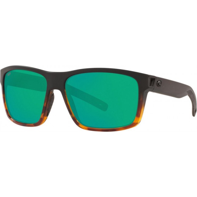 Costa Slack Tide Sunglasses Black/Shiny Tort Frame Green Lens