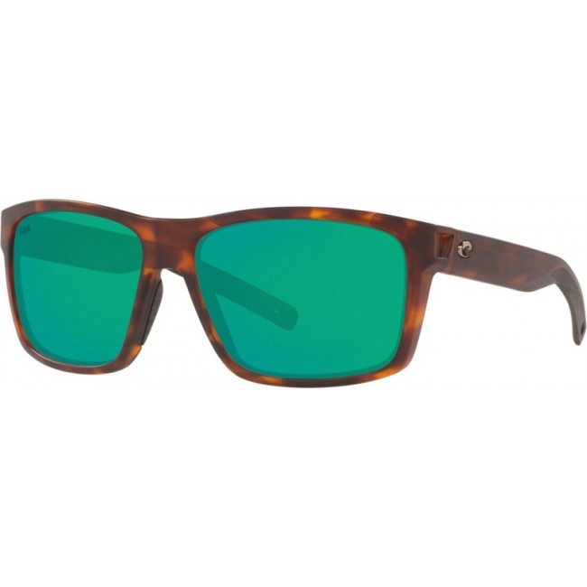 Costa Slack Tide Sunglasses Matte Tortoise Frame Green Lens