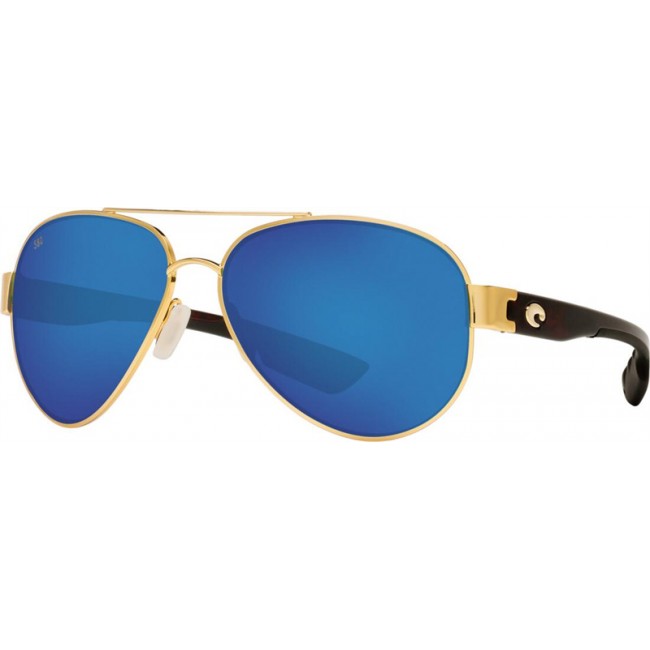 Costa South Point Sunglasses Gold Frame Blue Lens