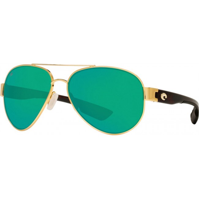 Costa South Point Sunglasses Gold Frame Green Lens