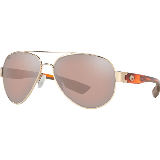 Costa South Point Sunglasses Rose Gold Frame Copper Silver Lens