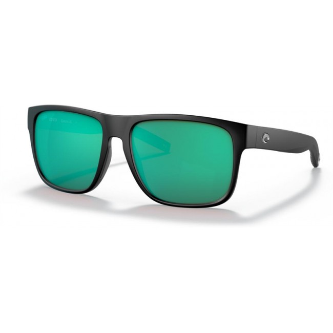 Costa Spearo XL Sunglasses Matte Black Frame Green Lens