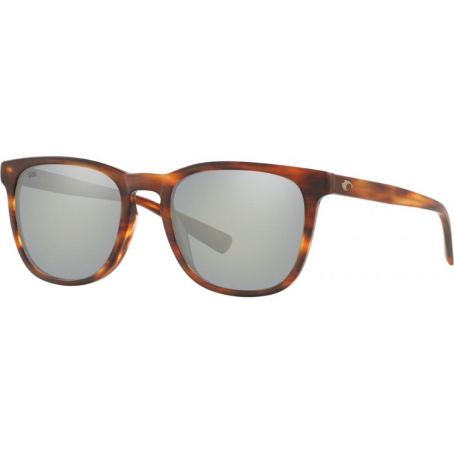 Costa Sullivan Sunglasses Matte Tortoise Frame Grey Silver Lens