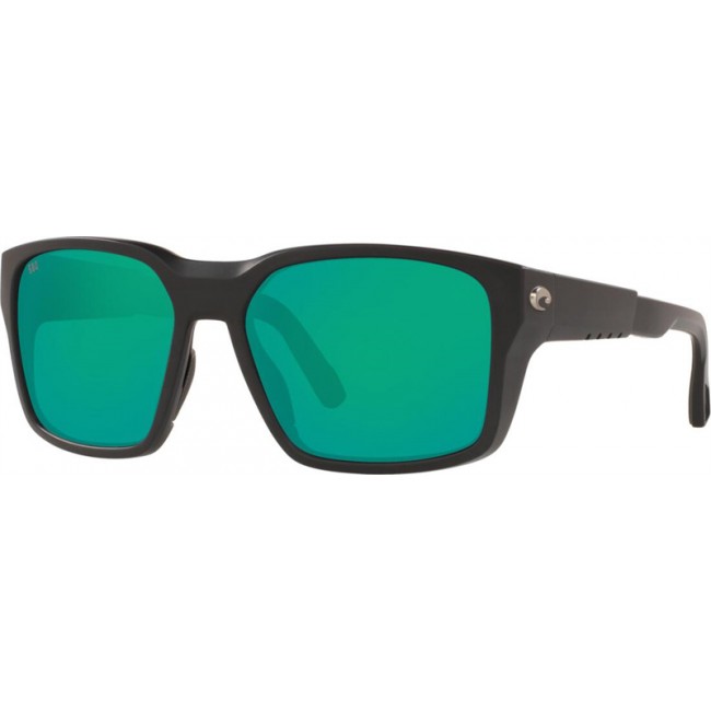 Costa Tailwalker Sunglasses Matte Black Frame Green Lens
