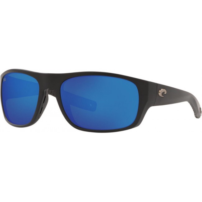Costa Tico Sunglasses Matte Black Frame Blue Lens
