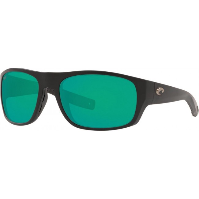 Costa Tico Sunglasses Matte Black Frame Green Lens