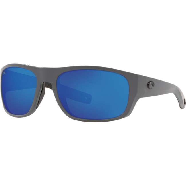 Costa Tico Sunglasses Matte Gray Frame Blue Lens