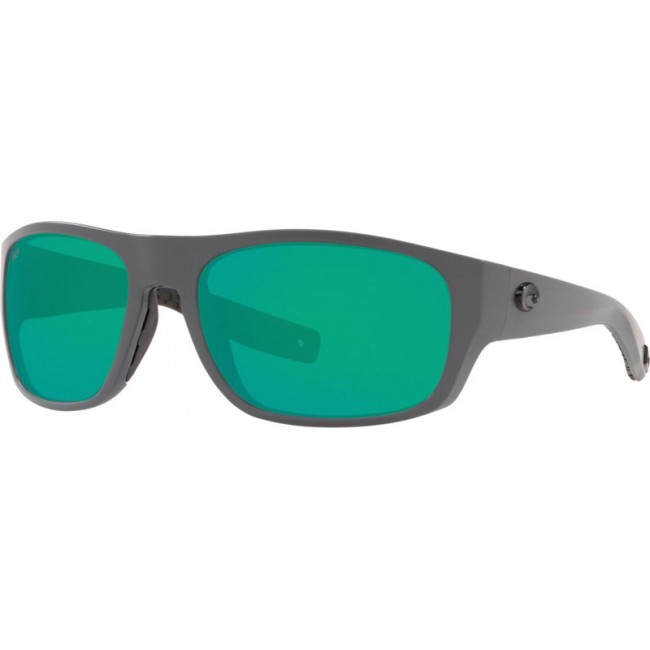 Costa Tico Sunglasses Matte Gray Frame Green Lens