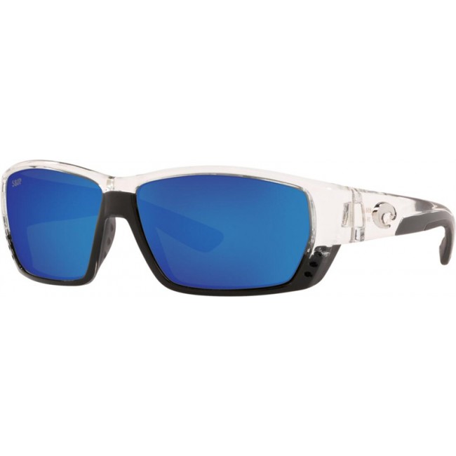 Costa Tuna Alley Sunglasses Shiny Crystal Frame Blue Lens