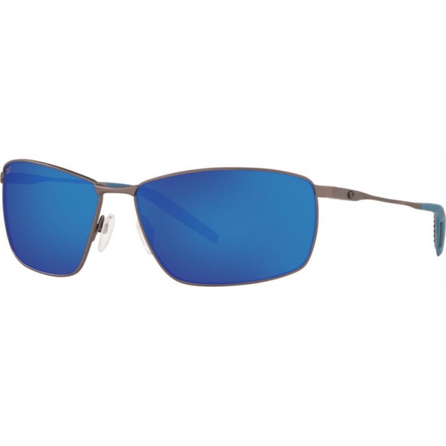 Costa Turret Sunglasses Matte Dark Gunmetal Frame Blue Lens