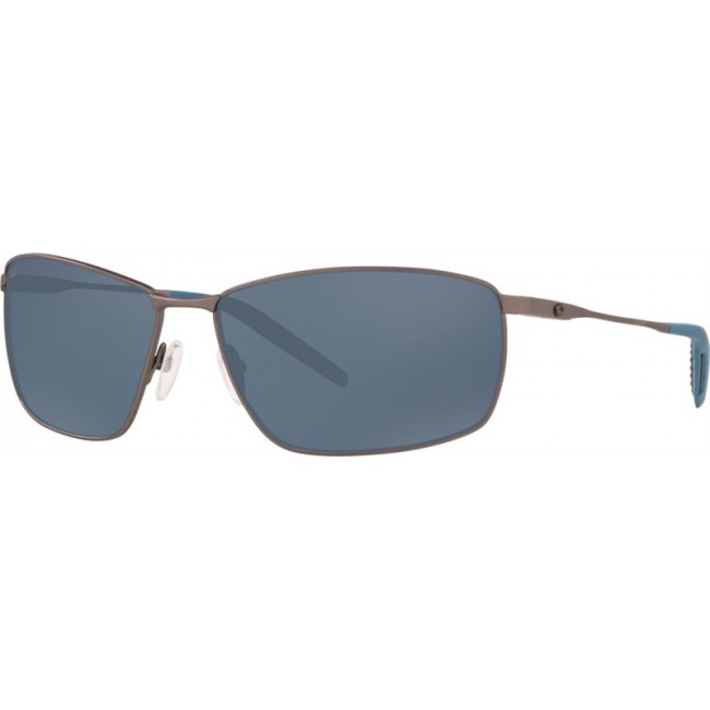 Costa Turret Sunglasses Matte Dark Gunmetal Frame Grey Lens