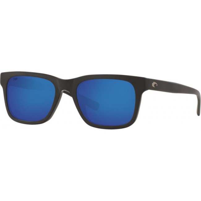 Costa Tybee Sunglasses Matte Black Frame Blue Lens