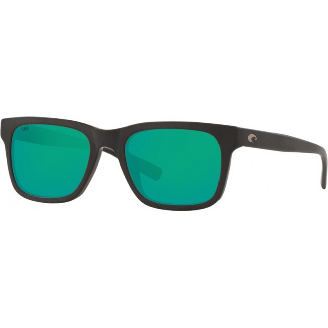 Costa Tybee Sunglasses Matte Black Frame Green Lens