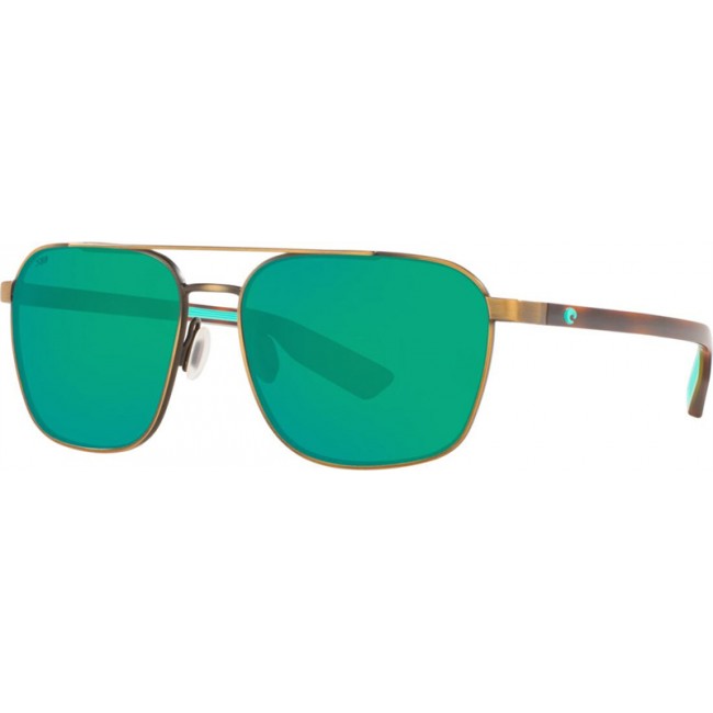 Costa Wader Sunglasses Antique Gold frame Green lens