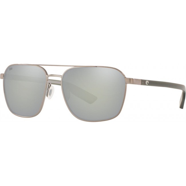 Costa Wader Sunglasses Brushed Gunmetal frame Grey Silver lens