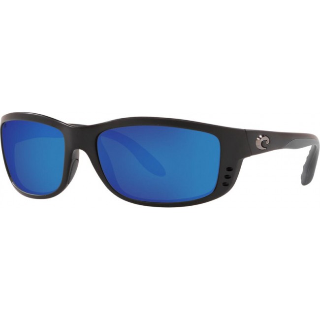 Costa Zane Sunglasses Matte Black Frame Blue Lens