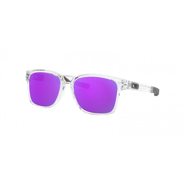Oakley Catalyst Sunglasses Clear Frame Violet Iridium Lens