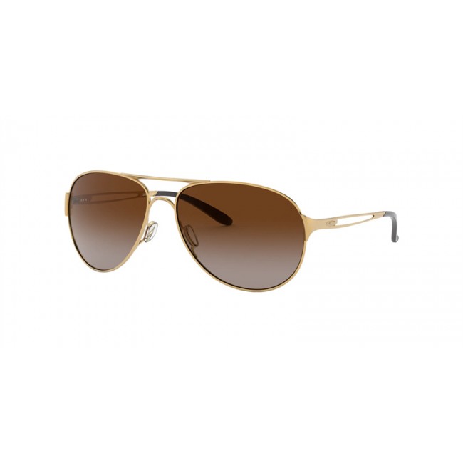 Oakley Caveat Sunglasses Gold Frame Dark Brown Gradient Lens