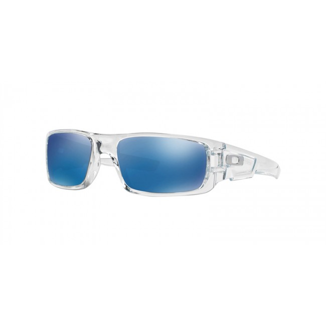 Oakley Crankshaft Sunglasses Polished Clear Frame Ice Iridium Lens