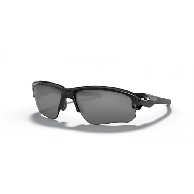 Oakley Flak Draft Low Bridge Fit Sunglasses Polished Black Frame Black Iridium Lens